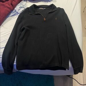 Polo by Ralph Lauren Men's Black Zip-Up Sweater